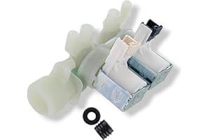 DL-pro Magnetventil zweifach 180° 10,5mm für Indesit C00110333 C00093843 Whirlpool Bauknecht 482000022813 für Waschmaschine