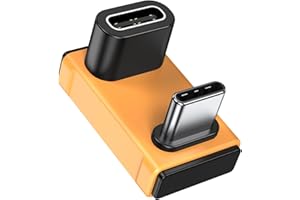 MOGOOD 180 Degree USB C Adapter 140W, USB-C Male to C Female Adapter, Type C 180 Extender Compatible with Steam Deck, Switch, Laptop, Tablet, Phone and More Type C Devices