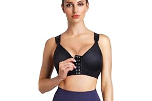 CHUMIAN Reggiseno Sportivo Post-Chirurgico Donna Bralette Senza Ferretto Taglie Forti Reggiseni con Chiusura Frontale