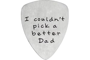 MADHAHEFU Dad Gift Guitar Pick I Couldn't Pick a Better Dad Guitar Picks Gift for Daddy Papa Dad Gifts from Daughter Son Christmas Jewellery Birthday Gifts (I Couldn't Pick a Better Dad)