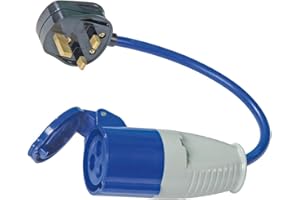 SILVERLINE Powermaster 818738 13A-16A Fly Lead Converter 13A Plug to 16A Socket