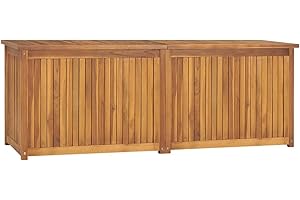 Yolola Baule da Esterno, Cassapanca Contenitore, Cassapanca Legno, Baule da Giardino in Legno Massello di Teak 150x50x55 cm