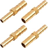 4 PCS 8mm to 6mm Diameter Straight Brass, Straight Brass Connectors Reducer, Hose Pipe Adapter, Diameter Rect Brass, Pipe Uni