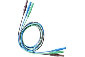 LEADERMAN LDM202 Brown/Green/Blue Test Leads Set for Kewtech, Multifunction Testers