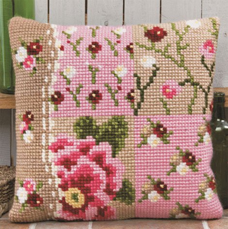 Twilleys - Vintage Revival - Cross Stitch Cushion Front Kit (large count) by Twilleys