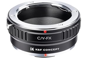 Contax to Fuji Adapter,Fujifilm Contax,C/Y to FX,K&F Concept Lens Mount Adapter for Contax/Yashica CY C/Y Mount Lens to Fujifilm Fuji X FX Mirrorless Camera Body for Fuji XT2 XT20 XE3 XT1 X-T2