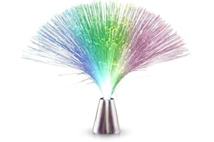 Amoyeric Lumière à Fibre Optique, Lampe à Fibre Optique LED 7 Couleurs, Belle Couleur Romantique changeant Belle veilleuse, pour la décoration intérieure de la Maison