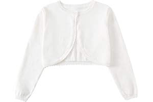 Yealoo Chalecos Bolero para niña de manga larga de algodón Bolero de punto para niño