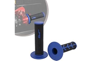 JFG RACING 1 Pair Dirt Bike Handlebar Grips,22mm/24mm Motorcycle Handle Bar Hand Grips Non-slip for Pit Dirt Bike Motocross-Blue