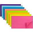 SAMVARDHAN (4 Pads Lined Sticky Notes Post 4 Colors Self Sticky Notes Pad Its 3X5 in, Bright Post Stickies Colorful Square Sticky Notes for Office, Home, School (400 Sheets, 100 Sheets/Pad)