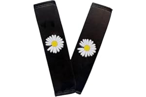 DULSPUE copri cintura di sicurezza auto,copricintura auto,cinture di sicurezza auto,ferma cintura di sicurezza auto,Coprispalle per cintura di sicurezza a fiore carino 2 pezzi per bambini e donne