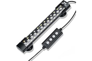 hygger 24/7 trybów podwodnego akwarium LED, pełne spektrum, ukryty zbiornik na ryby, z 3 rzędami koralików, 7 kolorów, automatyczne włączanie światła słonecznego, światło księżycowe, regulowana