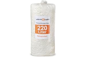 versando 220 Liter Verpackungschips Füllmaterial Polsterchips - 100% natürlich abbaubar aus Maisstärke
