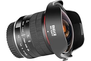 Meike Optics MK 8 mm F3.5 Objetivo Ojo de Pez de Ultra Gran Angular para Canon EF, Negro
