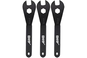 KMRDND Juego de llaves cónicas para bicicleta (17, 18, 19 mm) para rueda de bicicleta, tuerca de eje de instalación, removedor, llave inglesa