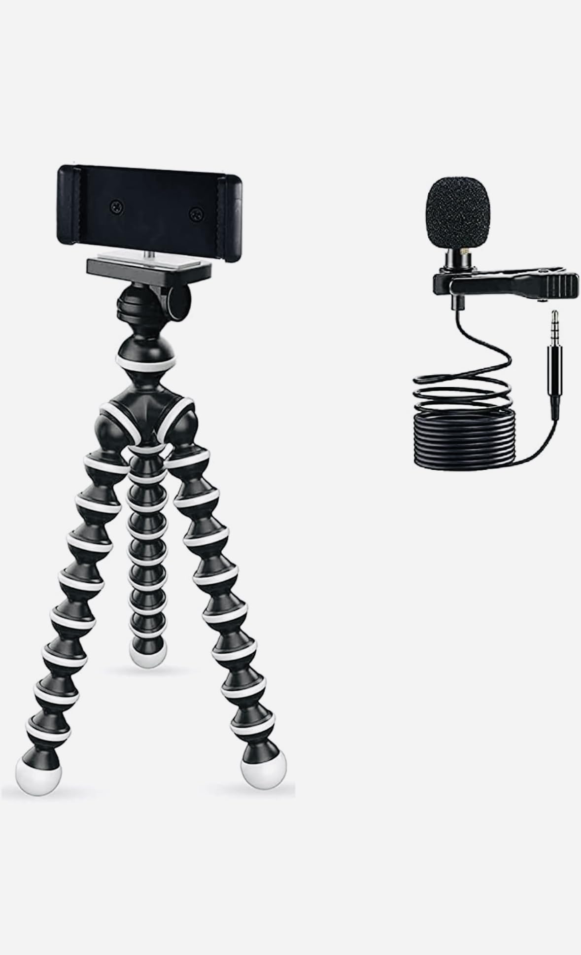 Ultimate 13 Inch Tripod for Mobile Phones and Cameras with Lavalier Mic