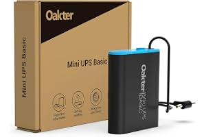 Oakter Mini UPS Basic for WiFi Router Broadband Modem | Supports 12V-2A Routers. Backup Upto 3 Hours | WiFi Router UPS Power Backup During Power Cuts| Current Surge & Deep Discharge Protection