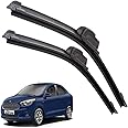 Euro Care Windshield Car Wiper Blades Compatibility With Figo Aspire (Model : 2015-2019) - Set of 2Pc (D-22,P-16)