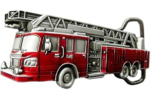 eeddoo® Gürtelschnalle - Feuerwehrauto - Fire Truck Buckle (Buckle für Wechselgürtel für Damen und Herren | Belt Frauen Männer Oldschool Rockabilly Metall Gothic Wave Rock Biker Western Trucker)