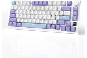 AJAZZ AK820 Pro Gasket Mechanische Tastatur Hot-Swap-Fähig BT/2.4G/Kabel|4000mAh|TFT-Bildschirm|Nach Süden Ausgerichtetes RGB|Lautstärkeregler Foam für Win/Mac/PC