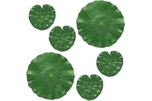 SHANBYE Künstliche Lilienblätter,6PCS Realistische Schwimmende Schaum-Lotusblätter Floating Lotusblatt Seerosenblätter Künstlich Lotusblatt für Terrasse Koi Fisch Teich Pool