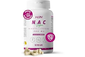 HSN NAC (N-Acetil-L-Cisteína) 300 mg | 120 Cápsulas Vegetales | Fórmula enriquecida con Vitamina E, Riboflavina y Selenio | No-GMO, Vegano, Sin Gluten