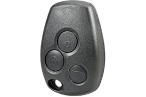 OGGIPRO - Carcasa de llave con 3 botones sin hoja compatible con Renault Dacia Logan, Sandero, Duster, Lodgy | Carcasa de llave Plip para coche, mando a distancia