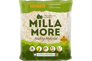 Millamore - Matériaux pour Nidification - Bio et Compostables - Petits Animaux (Souris, Hamster) - 50g