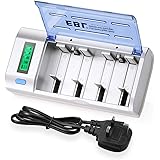 EBL Universal LCD Display Battery Charger with Discharge Function for AA, AAA, C, D Ni-MH Ni-CD Rechargeable Batteries