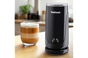 Pro Breeze® Electric Milk Frother, Steamer & Warmer - Automatic Whisk for Hot Chocolate, Iced Frappe - Coffee Gifts for Lovers - Black