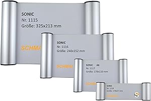 Schmalz Werbeservice Panneau pour Porte Enseigne de Bureau Panneau Mural Sonic 1115 en Aluminium avec Profil de Serrage Argent Matériel - Argent anodisé, 178x110x16 mm