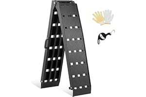 gardhom Aluminum Loading Ramp 228x30.5cm Folding Motorcycles Ramp 680KG Loading Capacity for ATV UTV Trucks Motorbike, 1Pack