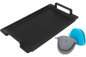 MaxxGoods - Plaque de cuisson en fonte d'aluminium - 43x28x2,5cm - pour induction et tous types de plaques de cuisson - Surface céramique - Revêtement antiadhésif - Fabriqué en Allemagne - Sans PFOA