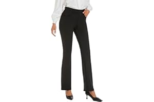 adorence Pantaloni da Lavoro Donna Eleganti, Pantaloni a Zampa Donna, 4 Tasche, Stile Bootcut, Ideali per Ufficio, Business Casual, Pantaloni da Abito Femminili