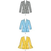 Simplicity Patrón S8844 Miss Petite Blazer Sin Forro, U5 ( 16 18 20 22 24