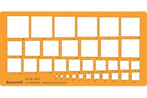 BOCIANELLI Trace Gabarit Carré Carrés Symboles - Dessin Technique Traçage Illustration
