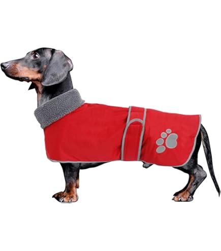 Geyecete Waterdichte warme jassen voor teckel,winterjas voor honden met