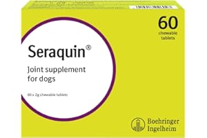 Seraquin Veterinary Joint Supplement with Turmeric for Dogs - 60 x 2 g Chewable Tablets