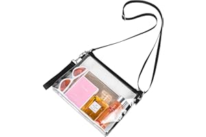 BAGENIUS Clear Crossbody Purse Bag Stadium Approved Clear Tote Bag for Work Concert Sports