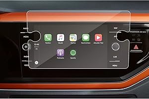 SXCY pour VW Polo MK6 2018-2023 Protection Ecran 8" Polo AW GTI Discover Media Navigation Écran Protection Polo 6 Accessoires Film Protecteur en Verre Trempé 9H Dureté Résistant aux Rayures HD Clair