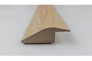 Project DIY® Solid Oak Ramp & Reducer Threshold Door Bar – 900mm x 58mm – 15mm Rebate Height – Premium Solid Oak R Section – Smooth Machined Finish (Unfinished, 900mm Length)