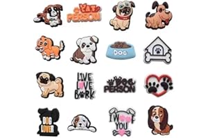 ZUWIJEQ 16 Stück Welpe Schuhanstecker, Schuh Charms, Schuh-Charm Für Kinder, Cartoon-Schuh-Dekoration, Schuh Charms Schuhanhänger, Pvc Shoe Charms, Schuh Charm, für Sandalen Geburtstag Geschenke Party