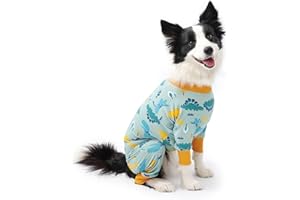 FEimaX Traje de Recuperación para Perros Después de la Cirugía, Body Postoperatorio para Perro Grande Mediano, Protector de Heridas Abdominales para Perros Hembras y Machos