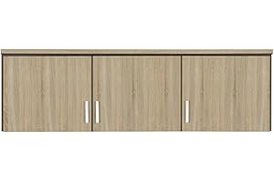 Rauch Möbel Bremen Schrankaufsatz für zusätzlichen Stauraum für den Kleiderschrank 3-türig, Eiche Sonoma, kombinierbar mit Schrank-Breite 136 cm aus Modellserie Bremen BxHxT 136x39x54 cm