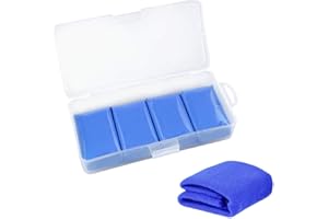 FIXGET Premium Grade Clay Bar Cleaner Washing Supplies,4Pcs Clay Bar Car Detailing Clay With Microfibre Cleaning Cloth With Storage Box,Auto Magic Clay Bar with Cleaning and Adsorption Capacity for Car,Glass