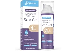 Skiennix Silicone Scar Gel 50g, Scar Treatment for Surgical Scars, Burns, Injury, Keloids, Stretch Marks, C-Section, Effective for Both Old and New Scars