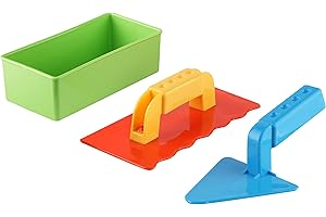 SECENART Secen LONDON Beach Sand Toys Set For Kids, Sand Bricklayer Toys For Kids 3 Pcs (Trowel, Spatula and Brick Mold) Set,Beach Toys Sand Molds,Fun Outdoor Games Beach Accessories for Boys Girls