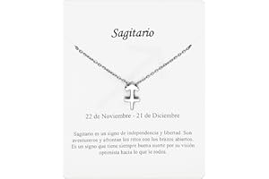 ONLY FAITH Collar Signo Zodiaco Acero Inoxidable hermosa Tarjeta Significado Signo Zodiacal Colgante Horóscopo Para mujer Regalo Cumpleaños