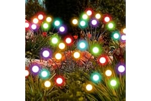 ELEUTH 4 Piezas Luces Solares de Luciérnaga,40LED Luces Solares Led Exterior Jardin y IP65 Impermeable Luces Led Exterior Jardín para Camino Paisaje,Patio,Fiestas,Decoración Nocturna