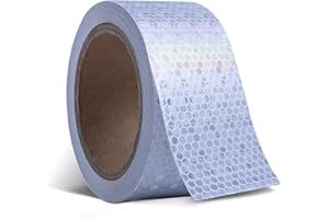 2inch x 33ft Reflective Warning Tape, ONTWIE Reflective Safety Tape Self-adhesive Safety Mark for Road Transport Facilities, Vehicles, Ships, Fairways, Stage, Mechanical Equipment